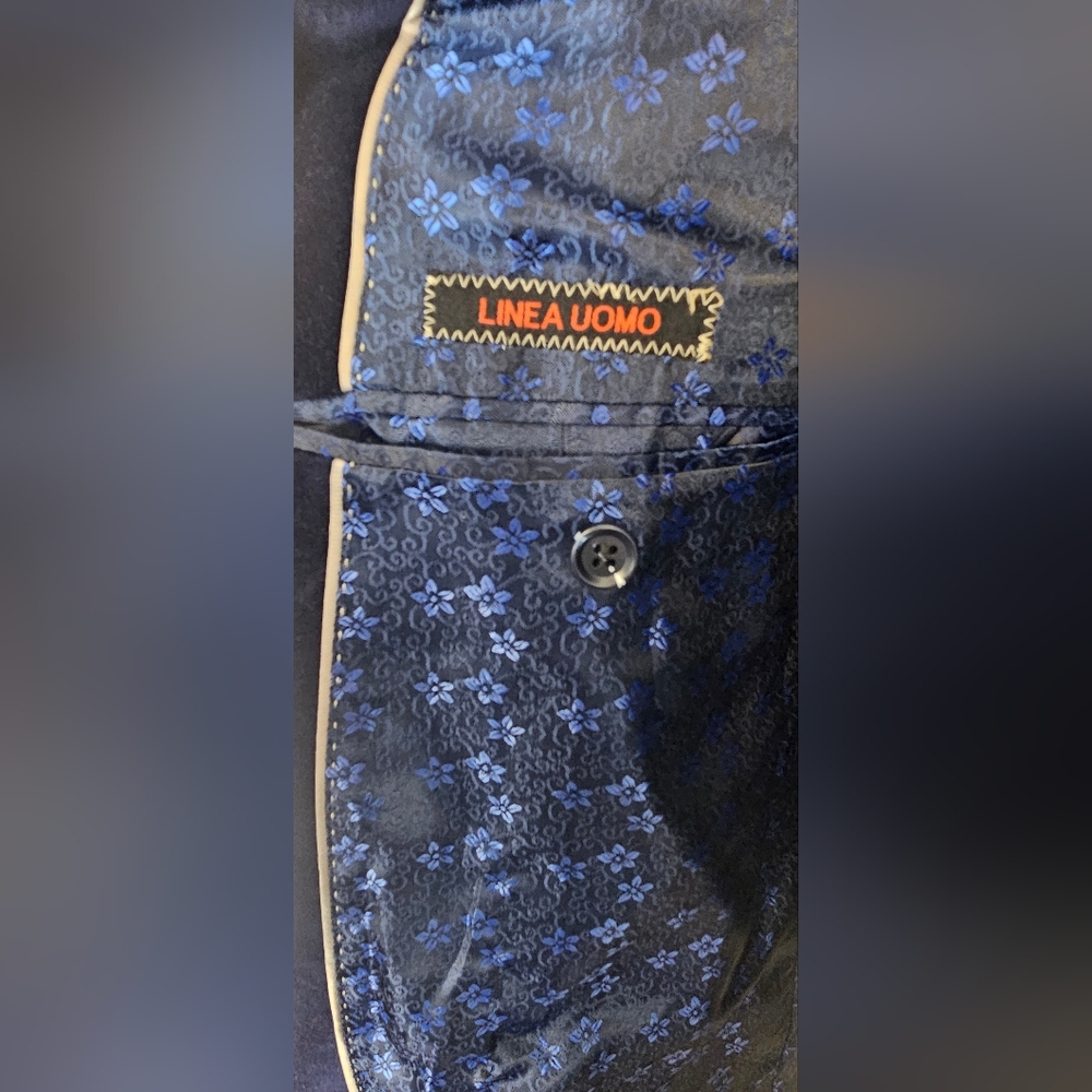 Linea Uomo Men's Velvet Blazer Size 48 Suit Jacket Coat - Picture 12 of 13